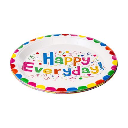 Vienreizējie šķīvji, kartona, 18.6 cm, 8 gab.