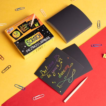 Lapiņas Magic scratch 88x88 mm, 50 gab.