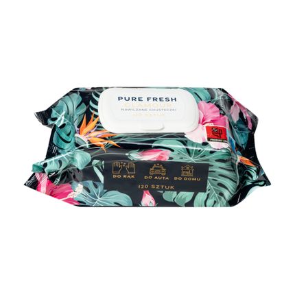 Mitrās salvetes PURE FRESH GLAMOUR, 120 gab.