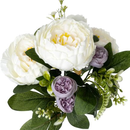 Mākslīgo peoniju pušķis