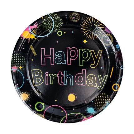 Vienreizējie šķīvji, kartona, 18.6 cm, 8 gab.