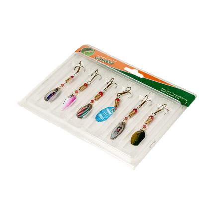 Makšķ. ēsmas 6 gab,ar tēraudu auklu