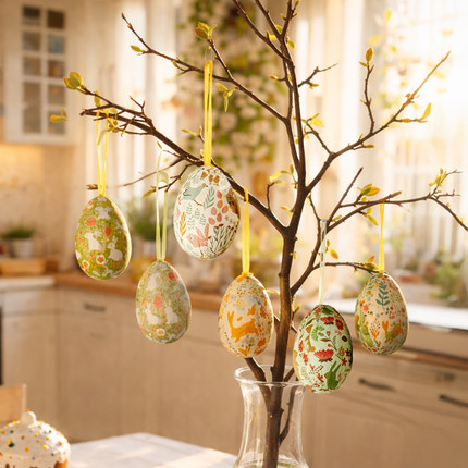 Dekoratīvas Lieldienu olas, 6 gab.