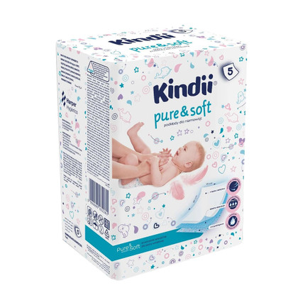 Vienreizlietojamie paladziņi Kindii, 40 x 60 cm, 5 gab.