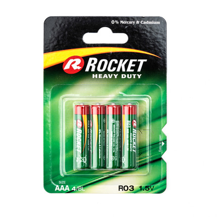 Rocket R03-4BB baterijas blister, 4 gab.