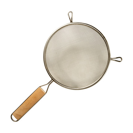 Metāla virtuves siets ar koka rokturi, Ø16