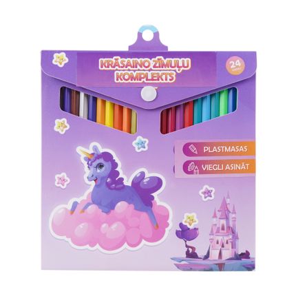 Krāsaino zīmuļu komplekts, 24 gab.