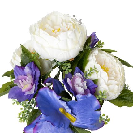 Mākslīgo peoniju pušķis