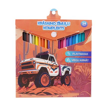 Krāsaino zīmuļu komplekts, 24 gab.