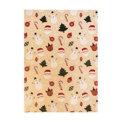 Ziemassvētku dāvanu papīrs, 100x70 cm