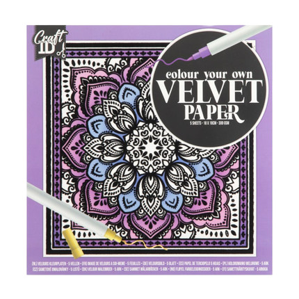 Krāsojamās samta bildītes,18x18cm, 5 lapas