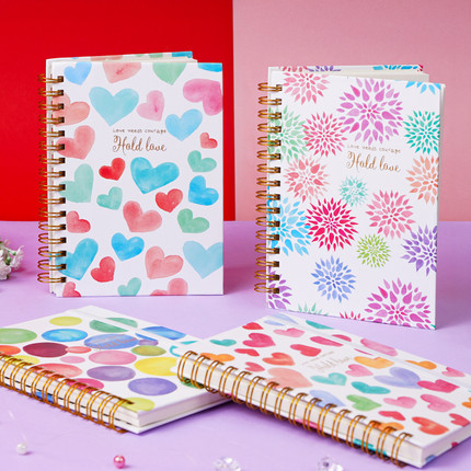 Piezīmju klade ar spirāli, 80 lapas, dažādi veidi