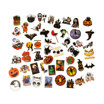 Uzlīmju komplekts Halloween, 50 gab., dažādi veidi