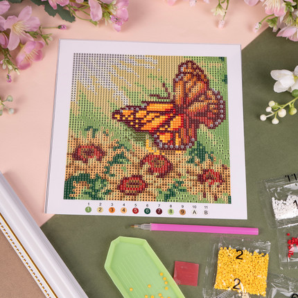 Dimantu mozaīka, 20х20 cm, dažādi veidi