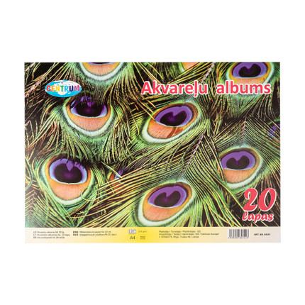 Akvareļu albums, A4, 20 lapas