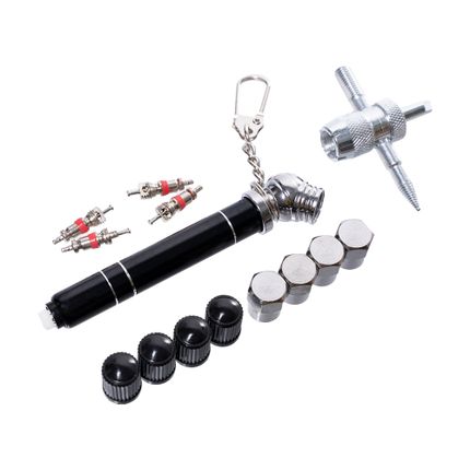 komplekts riepu remontam, 14 priekšmeti