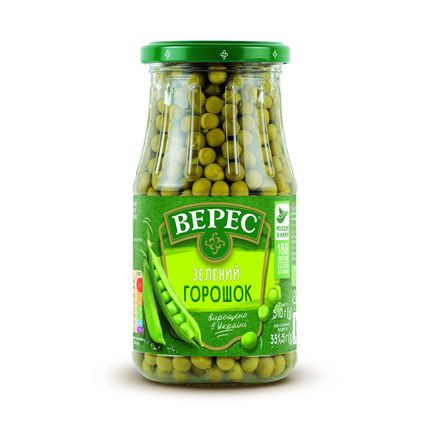 Konservēti zaļie zirnīši Veres, 510 g