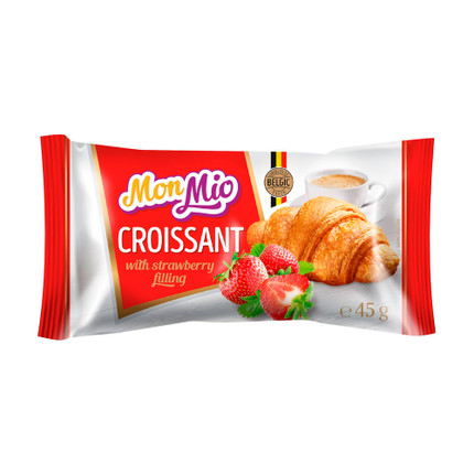 Kruasāns Mon Mio, ar zemeņu pildījumu, 45 g