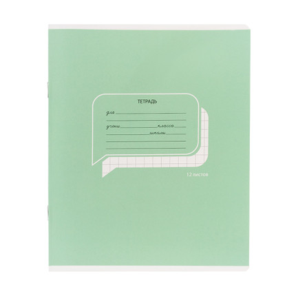 Rūtiņu vai līniju burtnīca, 12 lapas