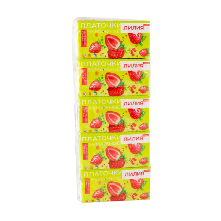 Papīra kabatlakatiņi Lilija, 10 gab.