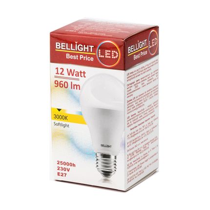 LED Spuldze Bellight E27 A60 230V 12W