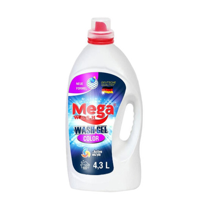 Veļas mazgāšanas gels Mega Wash, 4,3 l, dažādi veidi