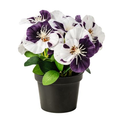 Mākslīgais zieds puķu podā, Atraitnīte, 15 cm