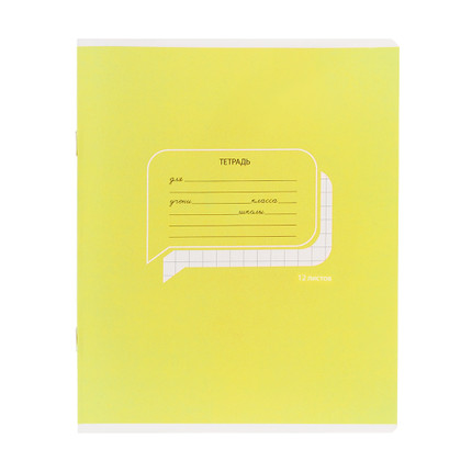 Rūtiņu vai līniju burtnīca, 12 lapas