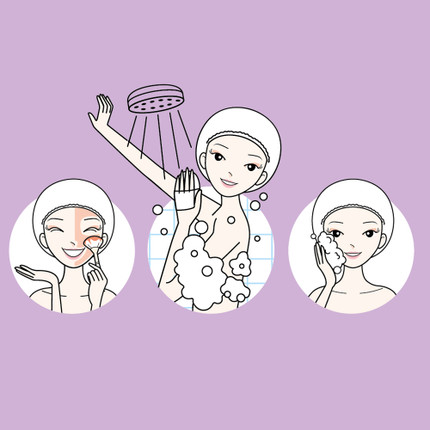 Dušas cepurīte Lovely, dažādi veidi