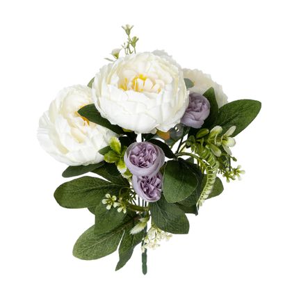 Mākslīgo peoniju pušķis