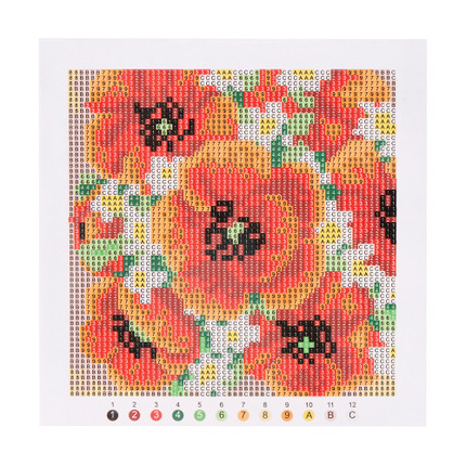 Dimantu mozaīka, 20х20 cm, dažādi veidi