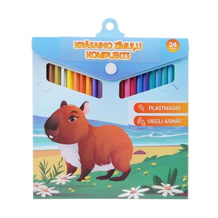 Krāsaino zīmuļu komplekts, 24 gab.