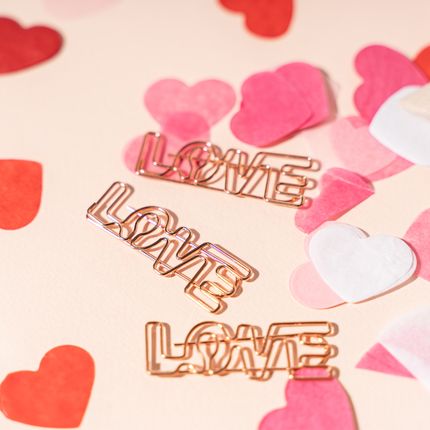 Dekoratīvas saspraudes Love, 8 gab.
