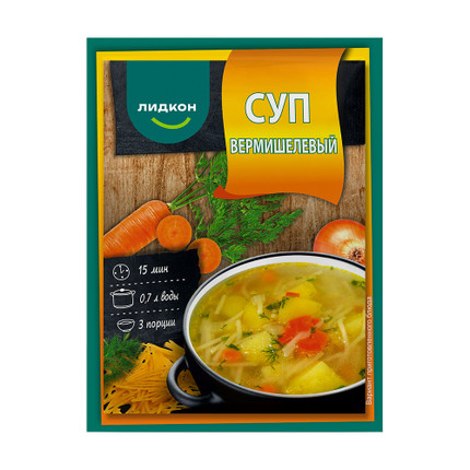 Суп Lidkon с вермишелью, 70 г