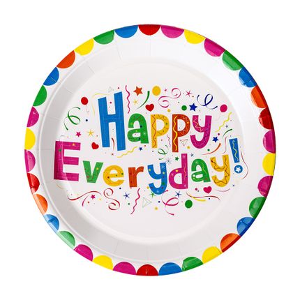 Vienreizējie šķīvji, kartona, 18.6 cm, 8 gab.