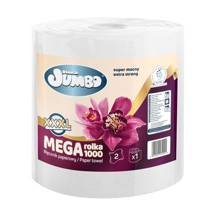 Papīra dvieļi SŁONIK JUMBO XXXL, 2 slāņi, 1000 loksnes