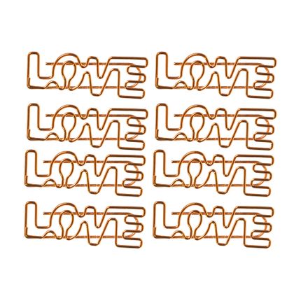 Dekoratīvas saspraudes Love, 8 gab.