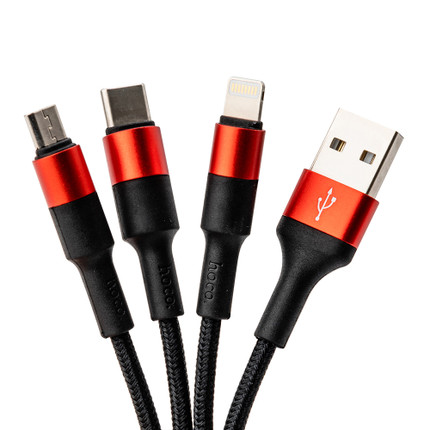 Hoco 3in1 USB/USB-C /MicroUSB 1 m