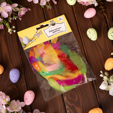 Dekoratīvas spalvas, 50 gab.