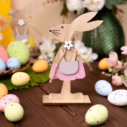 Lieldienu dekorācija Zaķis, koka
