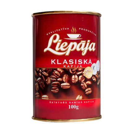 Šķīstošā kafija Liepāja, klasiskā, 100 g