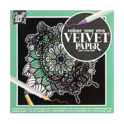 Krāsojamās samta bildītes,18x18cm, 5 lapas