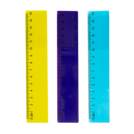 Lineāls 15 cm, 3 gab.