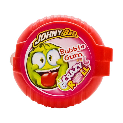 Košļājamā gumija Johny Bee Sour Crazy Roll, 18 g
