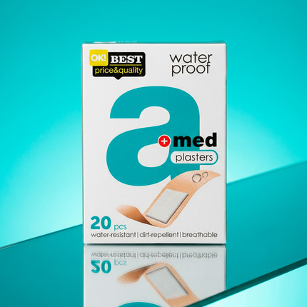 Plāksteris Amed Waterproof, 20 gab.