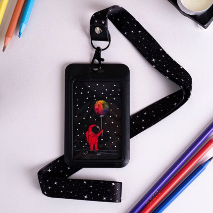 ID kartes turētājs ar lentu, dažādi veidi