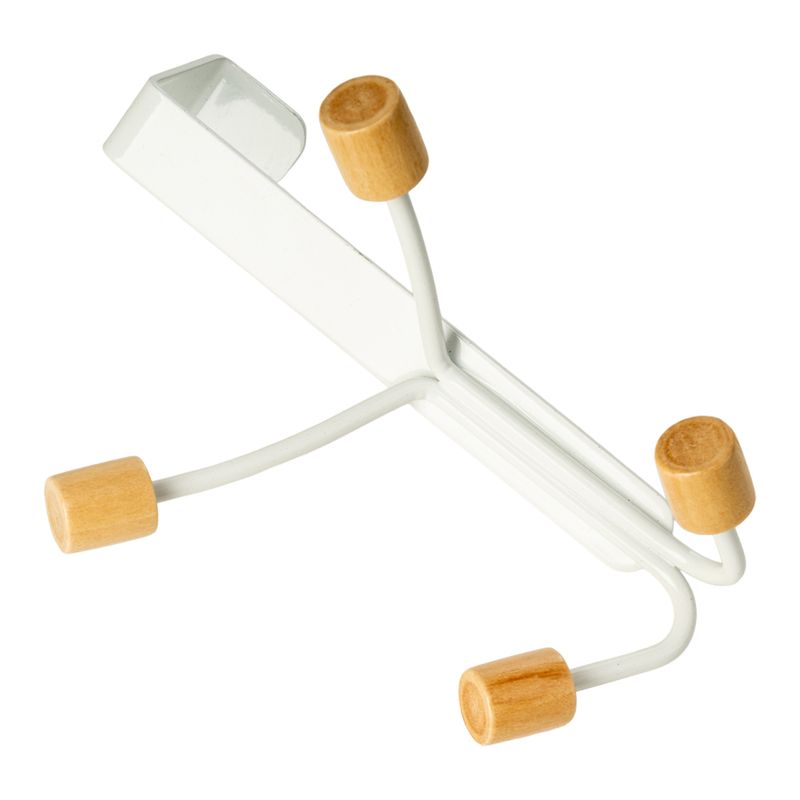 Uz durvīm piekarināms āķis, 4 atzari