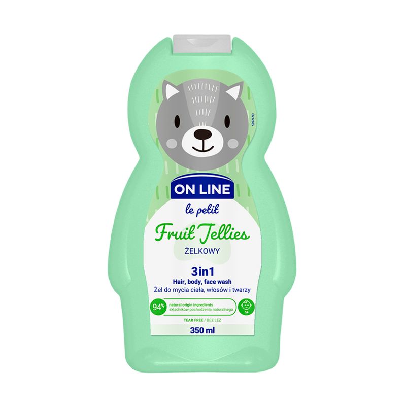Bērnu dušas želeja - šampūns ON LINE 3in1, 350 ml
