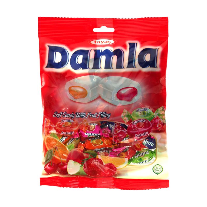 Mīkstās konfektes, Damla, ar augļu pildījumu, 200 g