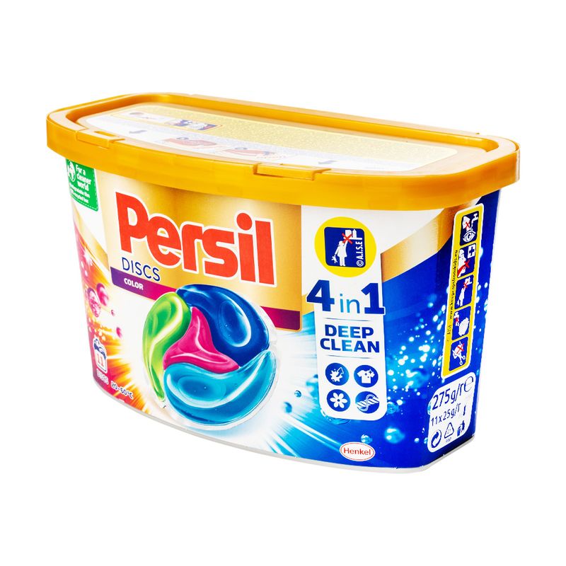 Veļas mazgāšanas kapsulas Persil, Discs color, 11 gab.